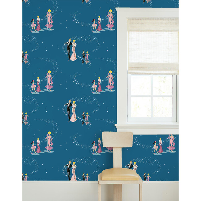 Barbie Starlight Barbie Traditional Wallpaper, Cadet Blue - Wallpaper - 2