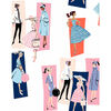 Barbie Mod Shapes Traditional Wallpaper, Navy/Pink - Wallpaper - 1 - thumbnail