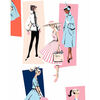 Barbie Mod Shapes Traditional Wallpaper, Navy/Pink - Wallpaper - 3