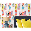 Barbie Mod Shapes Removable Wallpaper, Daffodil/Persimmon - Wallpaper - 2