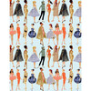 Barbie Vintage Illustration Traditional Wallpaper, Pale Blue - Wallpaper - 1 - thumbnail