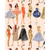 Barbie Vintage Illustration Traditional Wallpaper, Peach - Wallpaper - 3