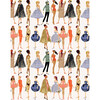 Barbie Vintage Illustration Removable Wallpaper, Cream - Wallpaper - 1 - thumbnail