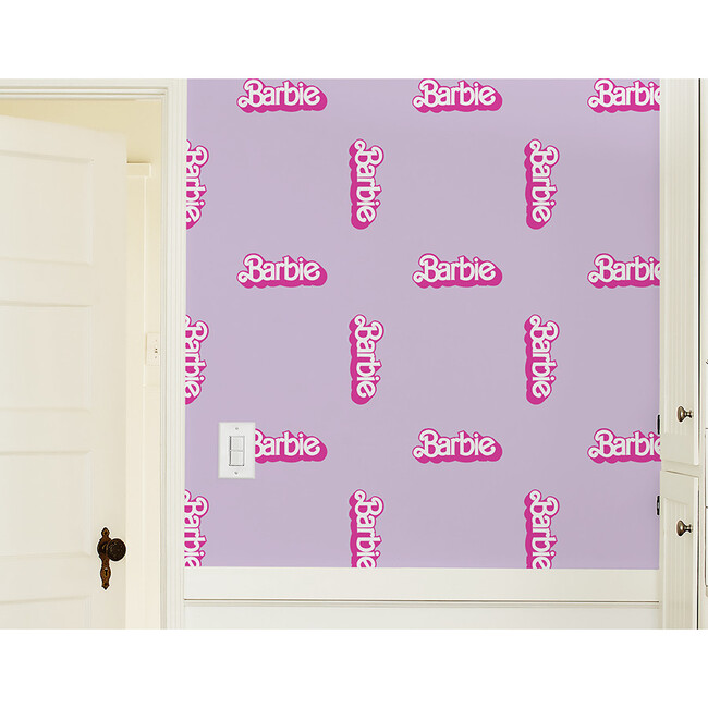 Barbie 80s Logo Removable Wallpaper, Lavender - Wallpaper - 2