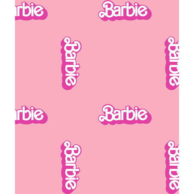 Barbie 80s Logo Removable Wallpaper, Bubblegum