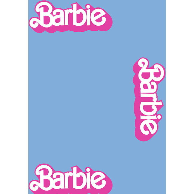 Barbie 80s Logo Traditional Wallpaper, Denim - Wallpaper - 3