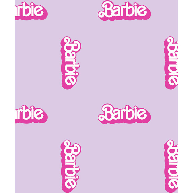 Barbie 80s Logo Traditional Wallpaper, Lavender