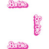 Barbie 80s Logo Traditional Wallpaper, White - Wallpaper - 3