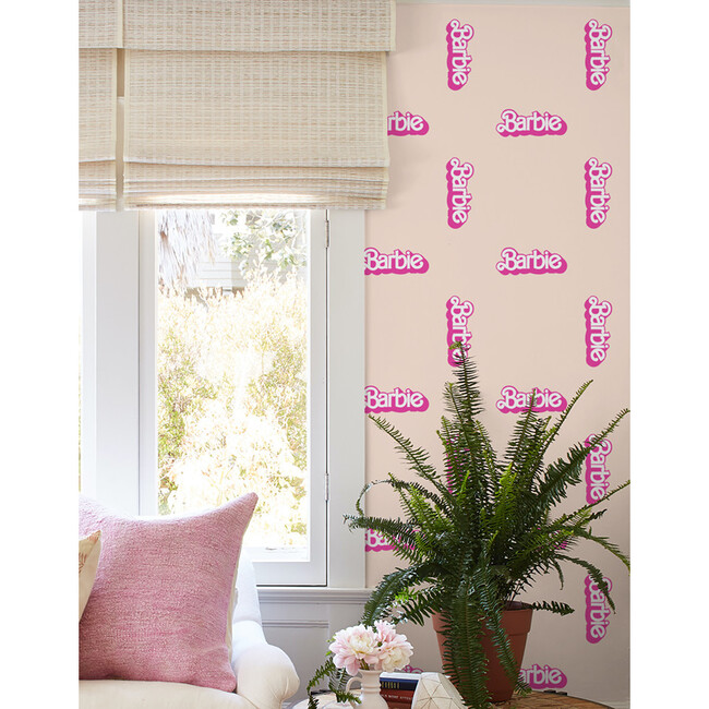 Barbie 80s Logo Removable Wallpaper, Peach - Wallpaper - 2