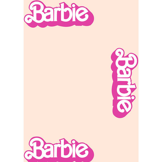 Barbie 80s Logo Removable Wallpaper, Peach - Wallpaper - 3