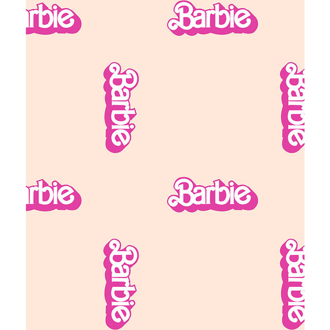 Barbie 80s Logo Traditional Wallpaper, Peach