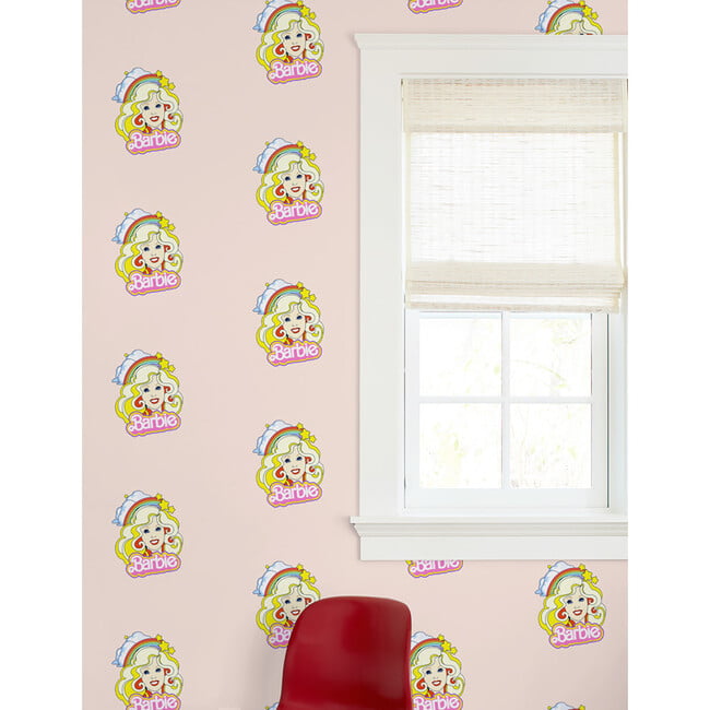 Rainbow Barbie Removable Wallpaper, Peach - Wallpaper - 2