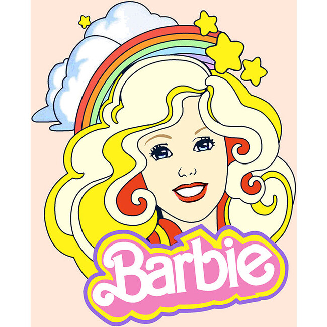 Rainbow Barbie Traditional Wallpaper, Peach - Wallpaper - 3