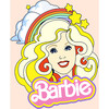 Rainbow Barbie Traditional Wallpaper, Peach - Wallpaper - 3