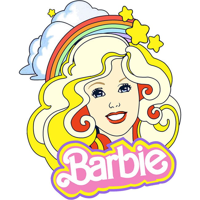 Rainbow Barbie Traditional Wallpaper, White - Wallpaper - 3