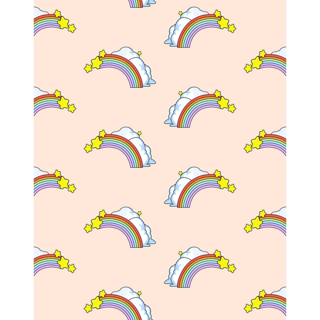 Barbie Rainbows Removable Wallpaper, Peach - Wallpaper - 1