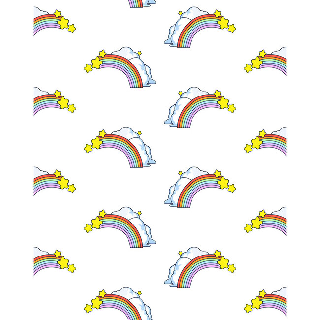 Barbie Rainbows Traditional Wallpaper, White - Wallpaper - 1