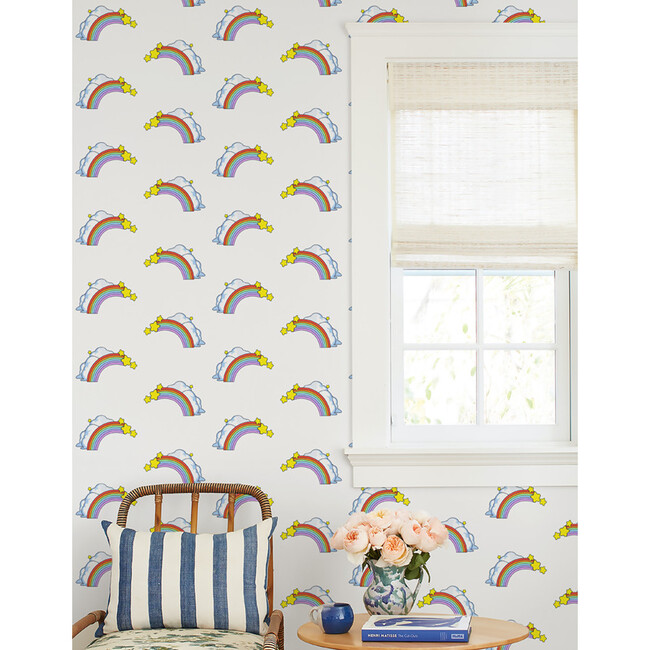 Barbie Rainbows Traditional Wallpaper, White - Wallpaper - 2