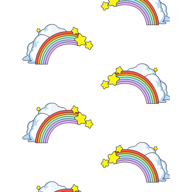 Barbie Rainbows Traditional Wallpaper, White - Wallpaper - 3