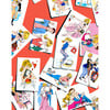 Barbie Trading Cards Traditional Wallpaper, Red - Wallpaper - 3