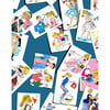 Barbie Trading Cards Traditional Wallpaper, Cadet Blue - Wallpaper - 3