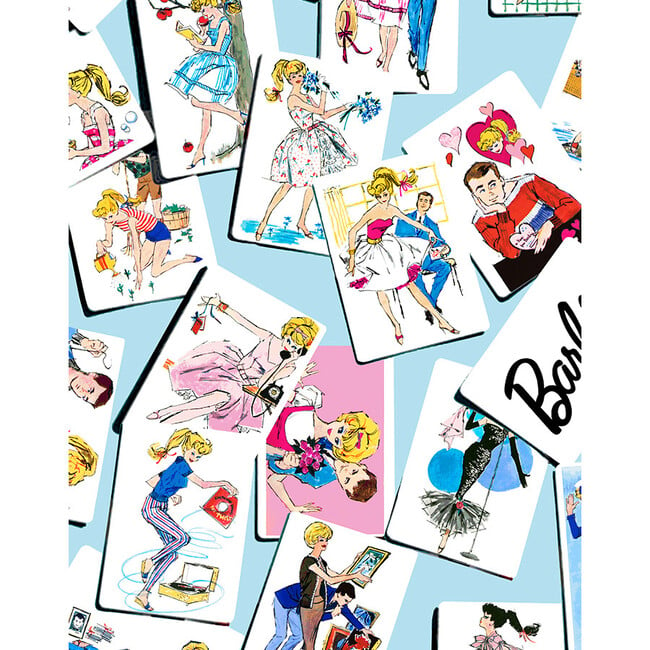 Barbie Trading Cards Removable Wallpaper, Baby Blue - Wallpaper - 3