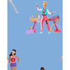 Barbie the Athlete Traditional Wallpaper, Denim - Wallpaper - 3
