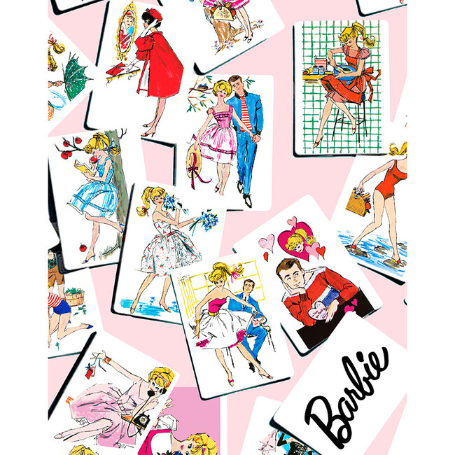 Barbie Trading Cards Traditional Wallpaper, Pink - Wallpaper - 3