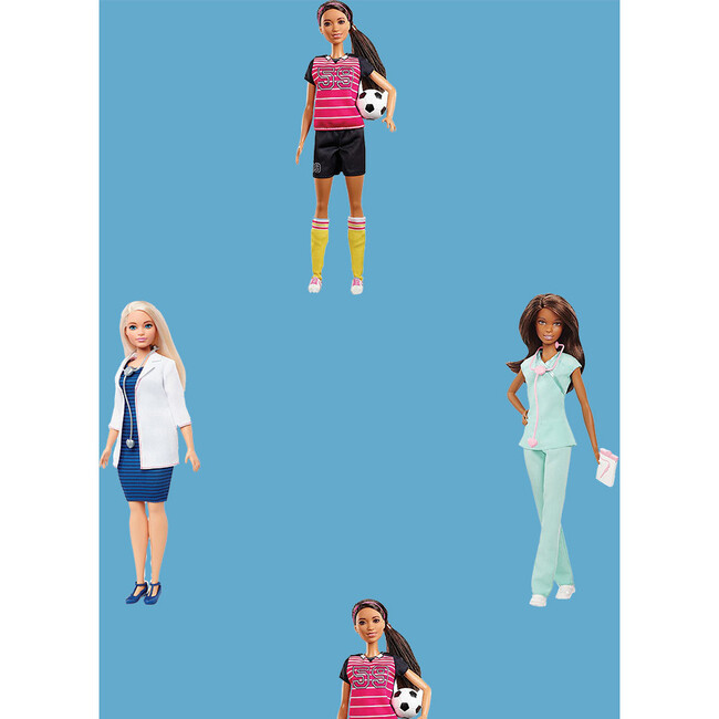 Career Barbie Removable Wallpaper, Blue - Wallpaper - 3