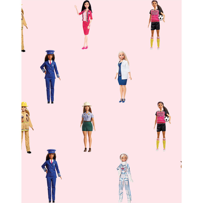 Career Barbie Removable Wallpaper, Pink