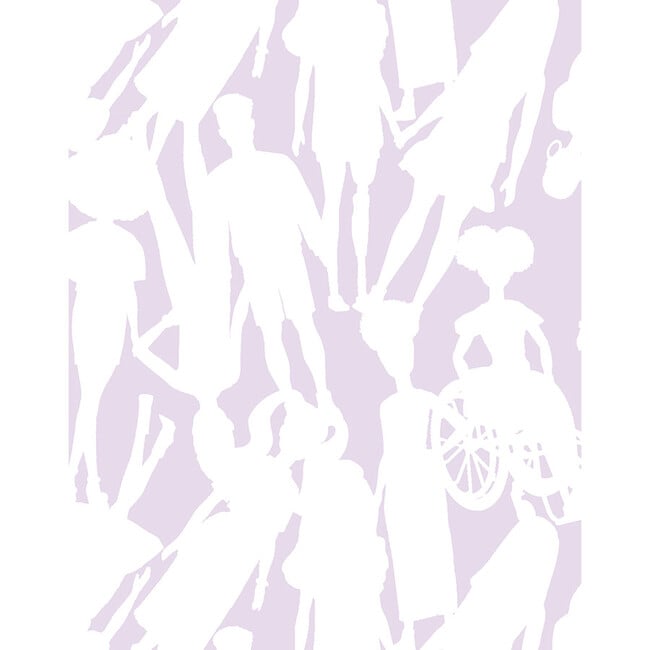 Barbie Fashionista Silhouette Removable Wallpaper, Lilac - Wallpaper - 3