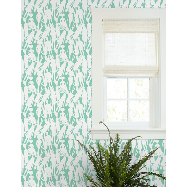 Barbie Fashionista Silhouette Removable Wallpaper, Caribbean - Wallpaper - 2