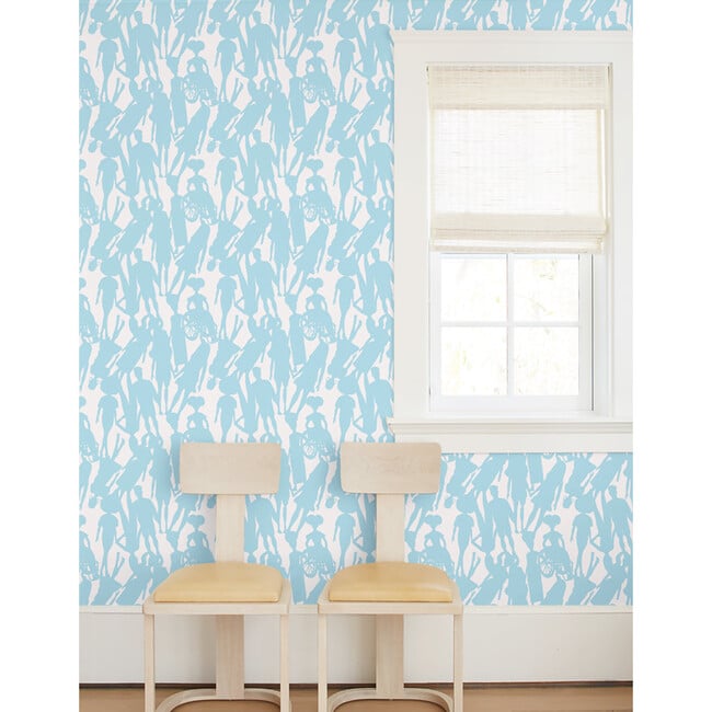 Barbie Fashionista Silhouette Removable Wallpaper, Baby Blue - Wallpaper - 2