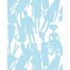 Barbie Fashionista Silhouette Removable Wallpaper, Baby Blue - Wallpaper - 3