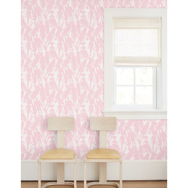 Barbie Fashionista Silhouette Traditional Wallpaper, Pink - Wallpaper - 2