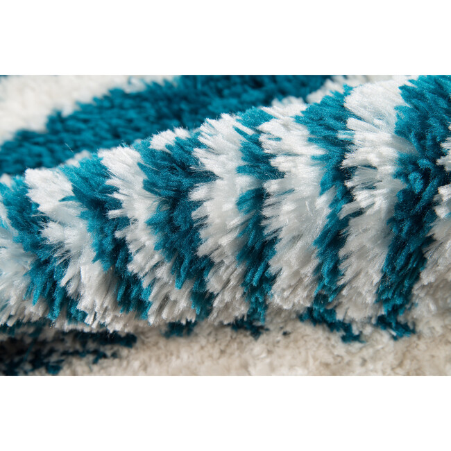 Kalahari Faux Shag Hand-Tufted Rug, Turquoise