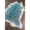Kalahari Faux Shag Hand-Tufted Rug, Turquoise - Rugs - 4