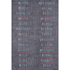 District Military Alphabet Rug, Charcoal - Rugs - 1 - thumbnail