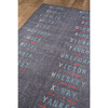 District Military Alphabet Rug, Charcoal - Rugs - 6 - thumbnail