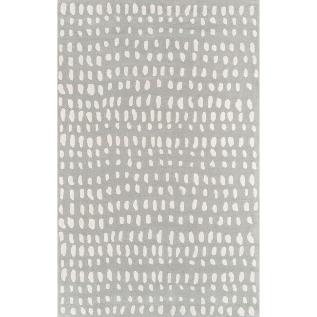 Delmar Boho Dots Hand-Tufted Wool Rug, Grey