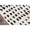 Delmar Boho Dots Hand-Tufted Wool Rug, Ivory/Black - Rugs - 6