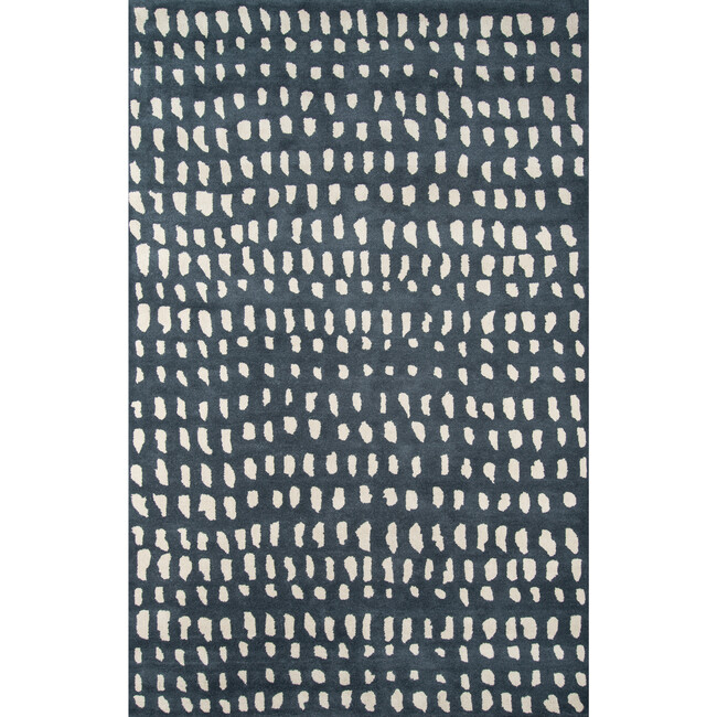 Delmar Boho Dots Hand-Tufted Wool Rug, Blue - Rugs - 1