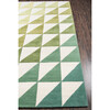 Delmar Agatha Triangle Hand-Tufted Wool Rug, Lime - Rugs - 4