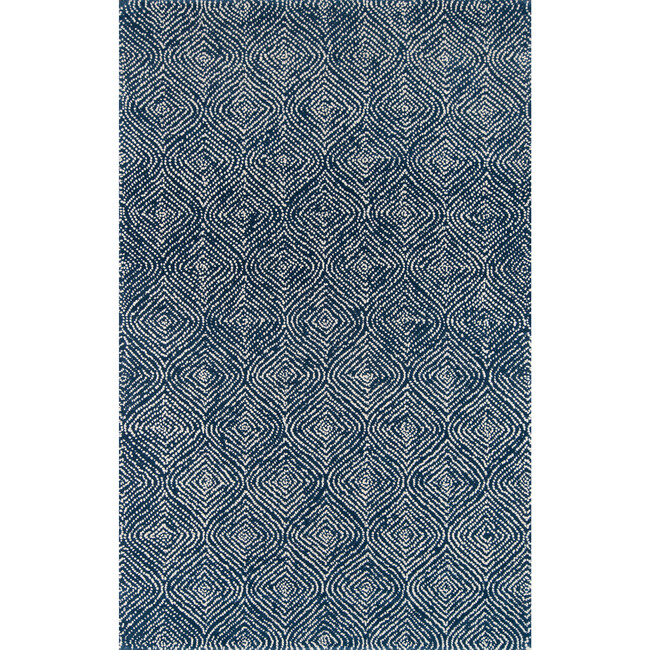 Roman Holiday Via del Corso Rug, Navy - Rugs - 1