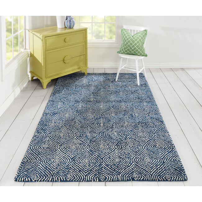 Roman Holiday Via del Corso Rug, Navy - Rugs - 2