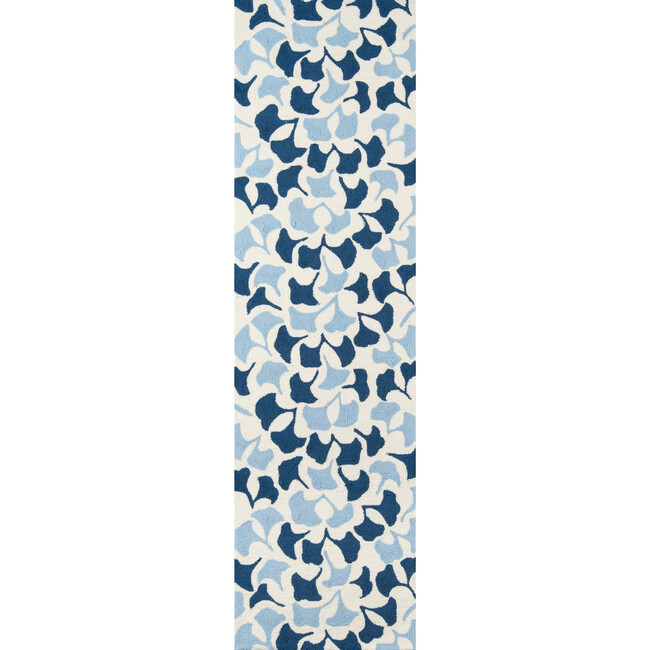 Under A Loggia Botanical Drift Rug, Blue - Rugs - 3