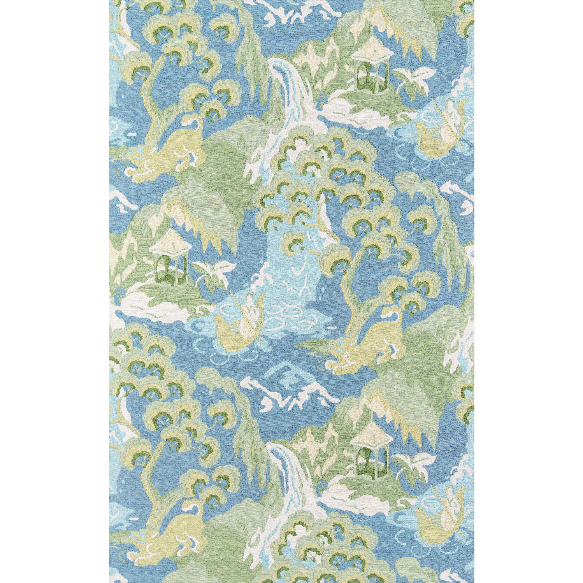 Chinoiserie Adventure Rug, Blue - Rugs - 1