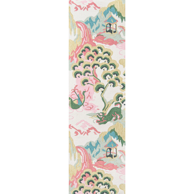 Chinoiserie Adventure Rug, Pink/Ivory - Rugs - 3