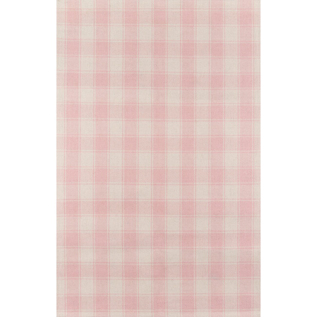 Marlborough Charles Plaid Handwoven Wool Rug, Pink