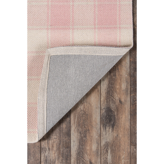 Marlborough Charles Plaid Handwoven Wool Rug, Pink - Rugs - 7